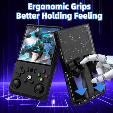 R36 Max Retro Handheld Game Console, Video Game Console with 64G Built-in 18000+ Games, 4000mAh Rechargeable, Support 30+ Simulators, Linux System, 4.0 Inch IPS Screen Portable Pocket Arcade, Black - Image 6