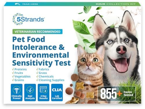 5Strands Pet Food Intolerance & Environmental Sensitivity Test, at Home Gut Health Test for Dogs & Cats, 857 Items Tested, Pet Health Check, Results in 4 Days, for All Ages and Breeds - Image 1