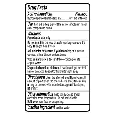 Amazon Basics Hydrogen Peroxide Topical Solution USP, First Aid Antiseptic for Cuts, Scrapes and Wound Disinfection, 16 fl oz, Pack of 1 (Previously Solimoi) - Image 5