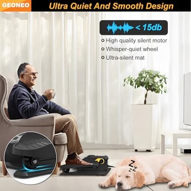 Under Desk Elliptical Machine, Electric Ellipse Leg Exerciser for Senior, Quiet and Compact Electric Seated Pedal Exerciser for Home with Display Monitor, Remote Control and 12 Adjustable Speeds - Image 4