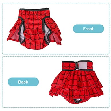 Avont 3 Pack Washable Female Dog Diapers, Reusable Period Diapers Cover for Girl Doggies Heat Cycle, Incontinence -Red/Blue/White(XL) - Image 7