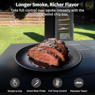 EAST OAK 30" Electric Smoker for Outdoors | Built-in Meat Probe & Up to 6× Longer Smokes on a Single Load | Side Chip Loader for Uninterrupted Smoking | Bigger Batches with 725 sq in Cooking Area - Image 4