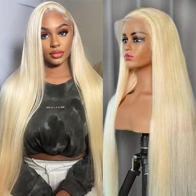 GZX 30 Inch 613 Lace Front Wig Human Hair 13x4 HD Transparent Straight Lace Front Wigs Human Hair 180% Density Glueless Wigs Natural Hairline - Image 9