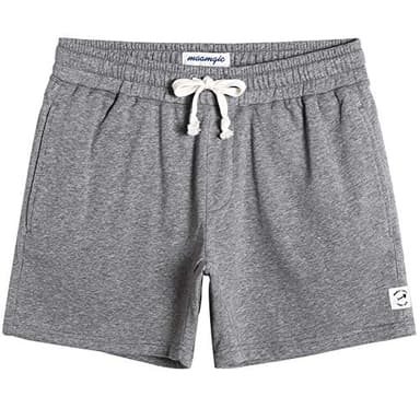 maamgic Mens Athletic Gym Shorts 5.5" Elastic Waist Casual Pajama Pocket Jogger Men Workout Short Pants Light Grey Shorts Medium - Image 1