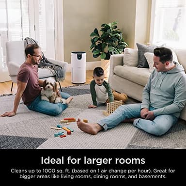 Shark Air Purifier for Home Large Room, Clean Sense Technology, HEPA Air Filter, 1000 Sq Ft, Kitchen, Filters Smoke, Captures 99.98% of Particles, Pet Dander, Pollutants, Dust, Allergens, HP201 - Image 3