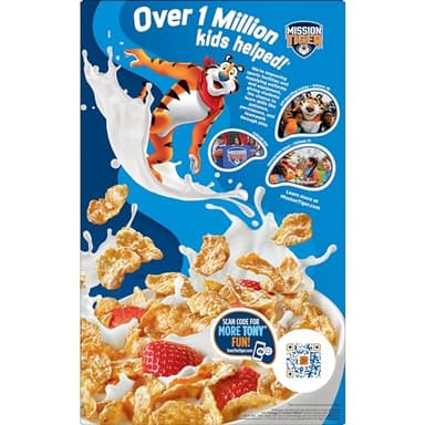 Kellogg's Frosted Flakes Breakfast Cereal, 8 Vitamins and Minerals, Kids Snacks, Large Size, Original, 10.8lb Case (10 Boxes) - Image 9