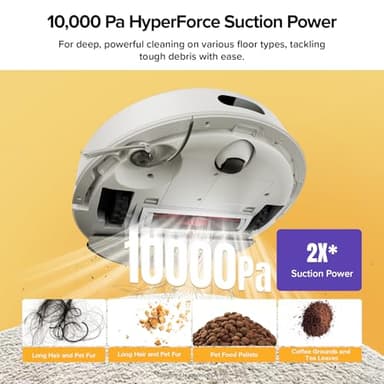 roborock Q7 M5+ Robot Vacuum and Mop, Upgraded from Q5 Max+, 7 Weeks Self-Emptying, 10000Pa Suction, Dual Anti-Tangle System, for Pet Hair & Carpet, PreciSense LiDAR Navigation, App Control, White - Image 3