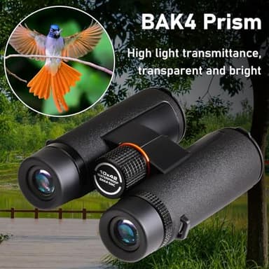 TRV 10x42 Binoculars for Adults High Powered - Waterproof Fogproof BAK4 Prism, with Phone Adapter for Bird Watching, Hunting, Travel - Image 3