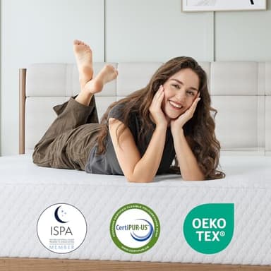 Novilla 12 Inch Mattress Queen Size, Queen Mattresses in a Box with Memory Comfort Foam & High-Density Support Foam for Refreshed Sleep & Pressure Relief with Edge Support Medium Firm - Image 6