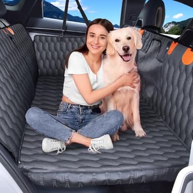 Chumajor 3-in-1 Convertible PU Leather Dog Car Seat Extender & Booster Seat – 400lb Capacity, Waterproof, Hard Bottom, Scratch-Proof Hammock for Cars & SUVs-L - Image 1