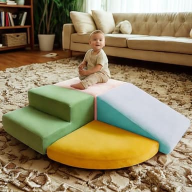 TOLEAD Large Baby Climbing Blocks 4pcs Climbing Toys for Toddlers - Ultra High Density Soft Foam Play Gym Equipment Easy Wash for Indoor Nursery - Image 3