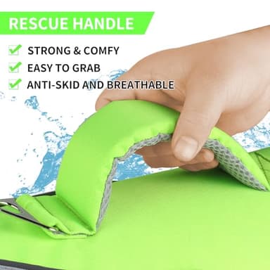 Doglay Dog Life Jacket, Adjustable & Reflective Dog Life Vest for Swimming and Boating, High Buoyancy Swimming Safety Vest with Rescue Handles and D-Ring for Small Medium Large Dogs. - Image 4