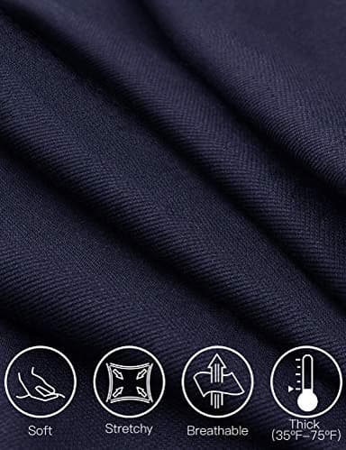 Tapata Women's 32'' High Waist Stretchy Bootcut Dress Pants Tall, Petite, Regular for Office Business Casual Navy Blue,M - Image 2