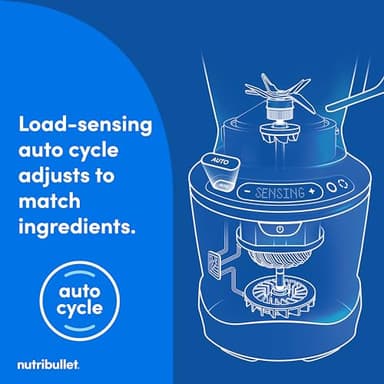 nutribullet® SmartSense Blender Combo, 1400W, 64oz Pitcher, 32oz & 24oz Cups, 5-Speed, Smoothies, Ice and Frozen Fruit, Nut Milk, Soup, Gunmetal Gray, NBF50700 - Image 3