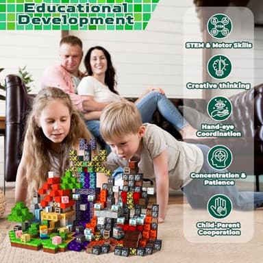 150 PCS Magnetic Blocks - Magnetic Building Block for Kids Ages 4-8 8-12, Magnet Blocks Cubes Tiles Constructions Toy for Girl Boy, STEM Montessori Stacking Toy, Sensory Play Halloweens Birthday Gifts - Image 6