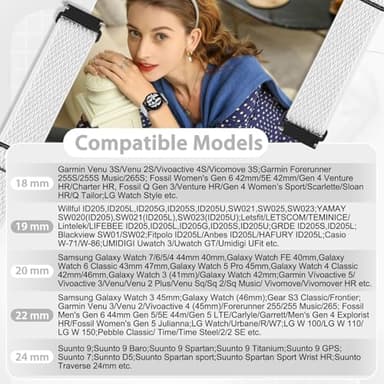 TumpCez Quick Release Watch Band - Choice of Width -18mm 19mm 20mm 22mm 24mm Watch Bands, Solo Loop Adjustable Elastic Nylon Watch Straps Replacement Wristband for Men Women - Image 2