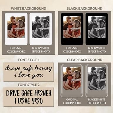 Personalized Car Visor Photo Clip – Custom Acrylic Picture Holder with Text, Gift for Dad, Mom, Husband, Wife, or Girlfriend – Drive Safe Car Accessory for Birthday & Christmas - Image 2