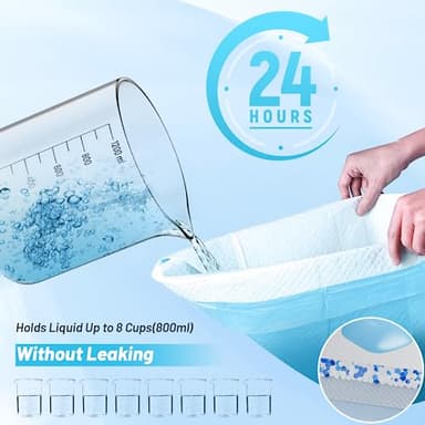 Puppy Pee Pads for Dogs - 32"x36" Extra Large, 60 Count, Leak-Proof & Super Absorbent, Thicken Disposable Potty Pads for Puppy & Cat Training - Image 3