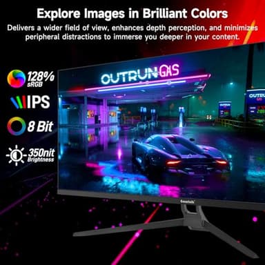 Gawfolk Gaming Monitor 34 inch IPS 120Hz, Ultrawide PC Screen 2560×1080P Ultra-Thin Zero Frame Computer Display for Home Office Business, DP, HDMI, Wall-Mounted, Black - Image 2