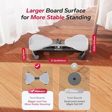 MERACH Waist Twister Machine, Ab Twist Board with 300 lbs Weight Capacity, Abs Workout for Slim Waist and Core Ab Exercise, Noiseless Home Gym Exercise Equipment for Women Men - Image 4