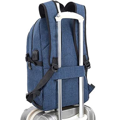 Tzowla Business Laptop Backpack Anti-Theft Backpack with USB Charging Port and Lock 17.3 Inch Computer Backpacks for Women Men, Casual Hiking Travel Daypack (Blue) - Image 7