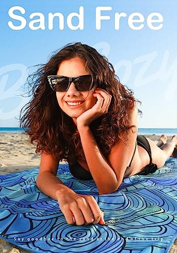Microfiber Thin Lightweight Flat Beach Towel Sand Free Quick Dry Absorbent Compact Towels for Swimming Pool Camping Beach Accessories Large Easy Pack Travel Things for Vacation Essentials Adult Gift - Image 4