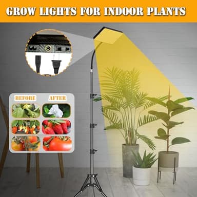 GroCruiser Grow Light with Tripod Stand and Timer, Sunlight Full Spectrum Grow Lights for Seed Starting, 25W 2000Lm LED Growing Lamps for Tall Plants, Bonsai Tree, Height Adjustable 12"-48" - Image 7