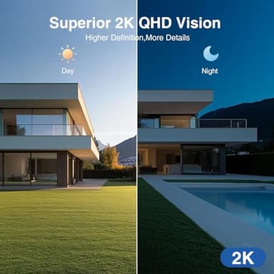 Security Cameras Wireless Outdoor, Pan Rotating 180° WiFi Cameras with 2K Color Night Vision Battery Powered Spotlight/Siren PIR Motion Detection 2-Way Talk Waterproof Cloud/SD Storage Cameras - Image 4
