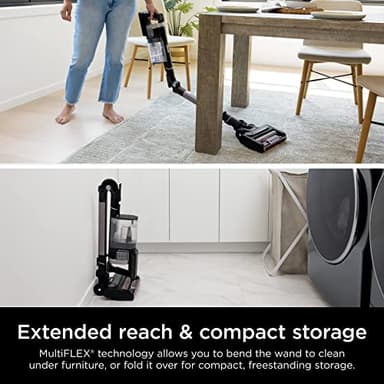 Shark Stratos Cordless Vacuum with Clean Sense IQ and Odor Neutralizer, MultiFlex Wand, Includes Crevice Tool & Anti-Allergen Brush, Up To 60 Minute Runtime, Ash Purple, IZ862H - Image 9