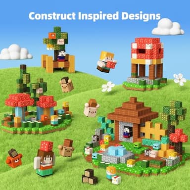 GobiDex Magnetic Blocks Kid Animal Farm Toys for 3+ Years Old Boys Girls, Upgraded Build MagWonder World with STEM Magnets Building Set, Game-Based Sensory Gifts for Toddler - Image 2