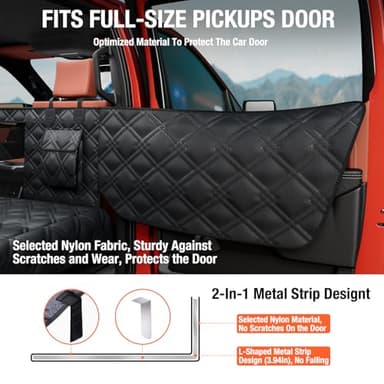 Surfcabin Truck Back Seat Extender for Dogs – Waterproof Full Size Pickup Pet Seat Cover with Door Protection, Hard Bottom Holds 420 lbs Dog Hammock for F150, RAM 1500 & More - Image 2