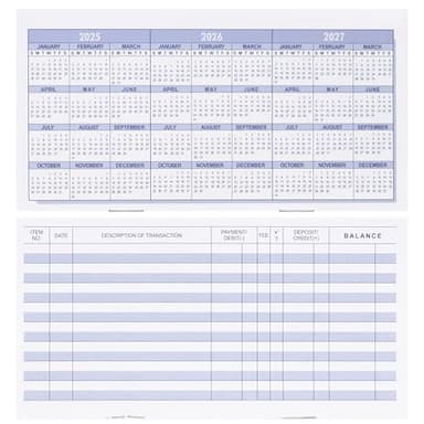 20 Pack Checkbook Register, Check Registers for Personal, Blank Ledger Transaction Registers for Personal or Business Bank, Check Register Book for Checking and Saving Account, Deposit and Credit Card - Image 1