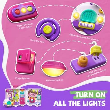 Vanvimen Busy Board Montessori Toys Gift for 1-2 Year, Early Educational Montessori Toys for Toddler 1-3, Birthday Gifts Toy for 1 2 Year Old, Ideas 1 Year Old Birthday Gift Toy - Image 6
