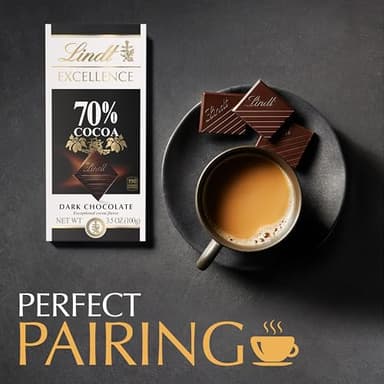 Lindt EXCELLENCE 70% Cocoa Dark Chocolate Bar, Dark Chocolate Candy, 3.5 oz. (12 Pack) - Image 3