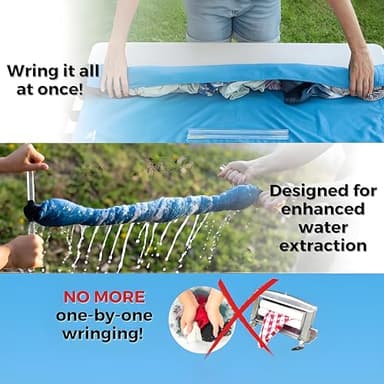 HeYi Home Ultra-Light Manual Clothes Wringer - Hand Crank Laundry Dryer for Lightweight Clothing & Towels, Portable w/Camp/Travel/Off-Grid Use, Compact Eco-Friendly Design - Durable & Space-Saving - Image 4