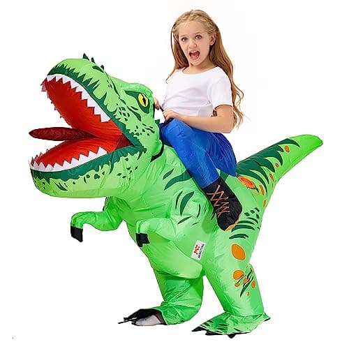 MT MENGTONG Halloween Costume Inflatable Dinosaur Costume Kids Riding T Rex Blow up Funny Party for Boys/Girls(2-3Y) - Image 1
