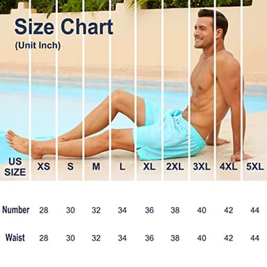 BRISIRA Mens Swim Trunks Bathing Suit 5 Inch Inseam Compression Liner Beach Swim Shorts Swimwear Quick Dry Zipper Pocket - Image 6