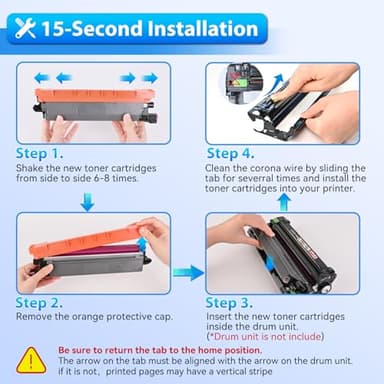 TN229XL TN229 Toner 5 Pack Compatible Replacement for Brother TN229 TN229XL Toner Cartridges for Brother MFC-L3780CDW HL-L3280CDW MFC-L3720CDW HL-L3220CDW HL-L3300CDW HL-L3295CDW Printer - Image 5