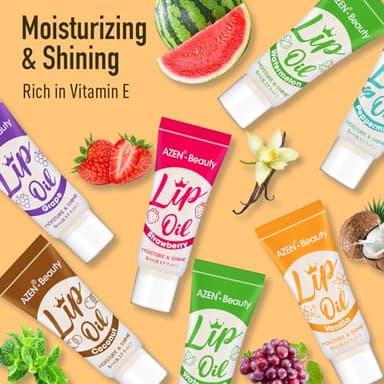 AZEN 60 Pack Lip Gloss Set, Clear Lip Gloss Bulk, Lip Oil for Dry Cracked Lips Moisturizing Hydrating Nourishing with Vitamin E - Image 6