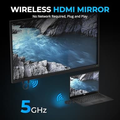 SABRENT Wireless HDMI Transmitter and Receiver 100FT/30M Seamless FHD Quality (1080p@60Hz) Plug and Play, Stream Video from PCs, Laptops to TVs, Projectors and More (DA-H1R1) - Image 2