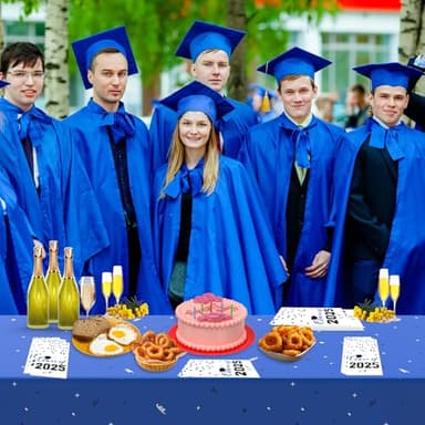 2025 Graduation Disposable Paper Napkins, Guest Dinner Hand Towels for College School Grad Class Congrats Celebration, Cocktail Party Decorations (200, Blue & Black) - Image 8