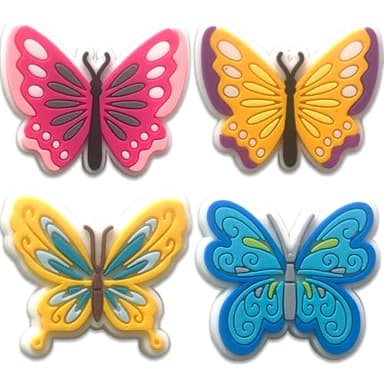 Butterfly & Flower Croc Charms for Girls - 30 PCS Colorful Shoe Decoration Pins for Clog Sandals,Cute Accessories for Kids,Women Party Favor Gifts - Image 3