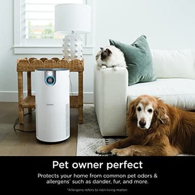 Shark Air Purifier for Home Large Room, Clean Sense Technology, HEPA Air Filter, 1000 Sq Ft, Kitchen, Filters Smoke, Captures 99.98% of Particles, Pet Dander, Pollutants, Dust, Allergens, HP201 - Image 6