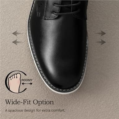 Bruno Marc Men's Plain Toe Oxford Shoes Business Formal Derby Dress Sneakers Crossflex GentEdge,Size 8,Black,SBOX223M - Image 8