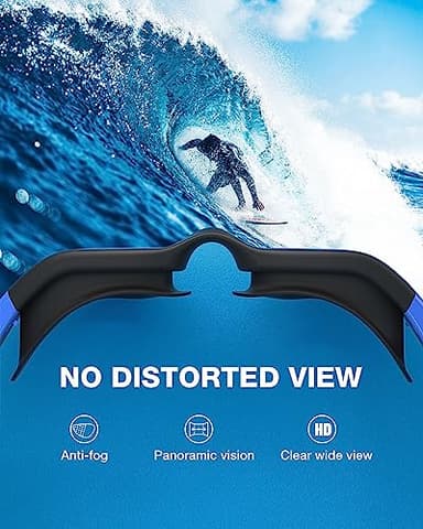 ZIONOR Swim Goggles, Upgraded G1 Polarized Swimming Goggles UV Protection Anti-fog Adjustable Strap for Men Women Adult Indoor or Outdoor (Polarized Mirror Blue Lens) - Image 5