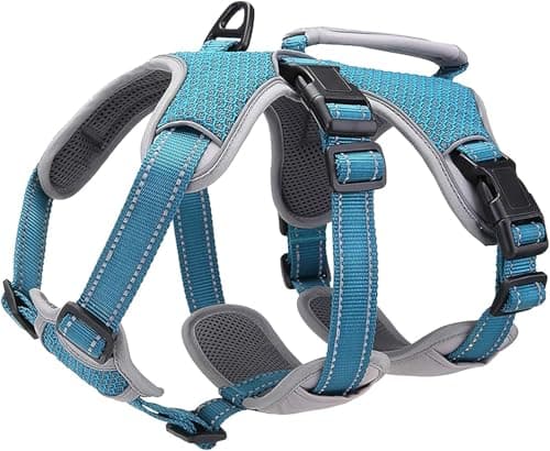 BELPRO Multi-Use Support Dog Harness, Escape Proof No Pull Reflective Adjustable Vest with Durable Handle, Dog Walking Harness for Big/Active Dogs (Blue, XL) - Image 1