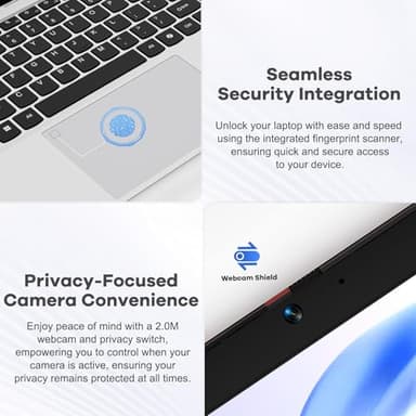 NIMO 15.6" FHD-IPS-Business Laptop, 8 Cores Intel i5-12450H 32GB RAM 1TB SSD(Beat i7-11800H, Up to 4.4 GHz) Computer with 100W Type-C Fingerprint Backlit Keyboard WiFi-6 Numpad Win 11 - Image 7