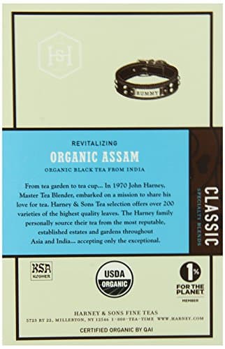 Harney & Sons Black Tea, Organic Assam, 1.7 oz, 20 Sachets (Pack of 6) - Image 3