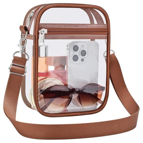 USPECLARE Clear Purse Stadium Transparent Messenger Bag Stadium Approved for Men and Women Clear CrossBody Bag - Image 1