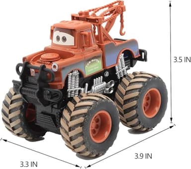 Movie Cars 3 Giant Wheels Cars 1:55 Diecast Vehicles Toys Set Oversized Children Car Toy (2PS) - Image 2